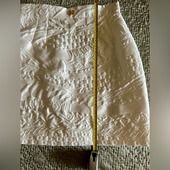 Dolce & Gabbana new skirt size 46/8 features Carretto motif jacquard fully lined - Picture 7 of 9